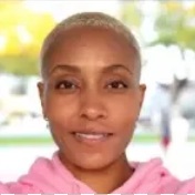 Serious Black Woman in Pink